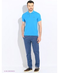 Мужская голубая футболка-поло от United Colors of Benetton