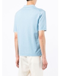 Мужская голубая футболка-поло от N.Peal