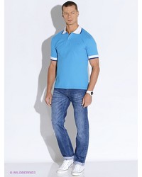 Мужская голубая футболка-поло от Westrenger