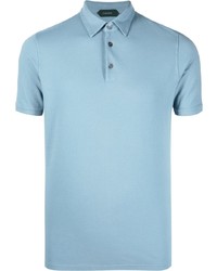 Мужская голубая футболка-поло от Zanone