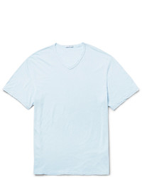 Мужская голубая футболка с v-образным вырезом от James Perse