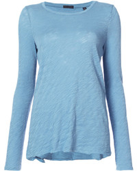 Женская голубая футболка с длинным рукавом от ATM Anthony Thomas Melillo