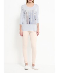 Женская голубая футболка с длинным рукавом от Baon