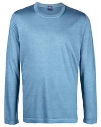 Мужская голубая футболка с длинным рукавом от Fedeli