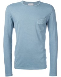 Мужская голубая футболка с длинным рукавом от Officine Generale