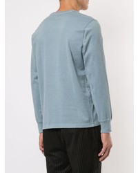 Мужская голубая футболка с длинным рукавом от Supreme