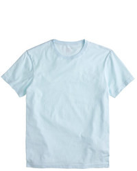 Голубая футболка с круглым вырезом