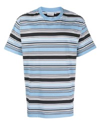 Мужская голубая футболка с круглым вырезом в горизонтальную полоску от Carhartt WIP