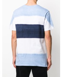 Мужская голубая футболка с круглым вырезом в горизонтальную полоску от Noon Goons