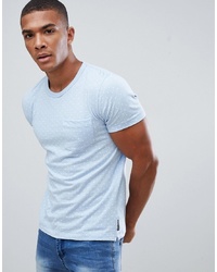 Мужская голубая футболка с круглым вырезом в горошек от French Connection