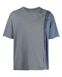 Мужская голубая футболка с круглым вырезом с вышивкой от Alchemist