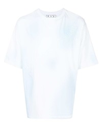 Мужская голубая футболка с круглым вырезом с принтом тай-дай от Off-White