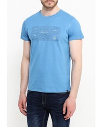Мужская голубая футболка с круглым вырезом с принтом от Duck and Cover