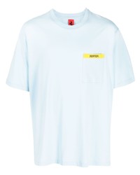 Мужская голубая футболка с круглым вырезом с принтом от Ferrari