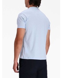 Мужская голубая футболка с круглым вырезом с принтом от Vilebrequin