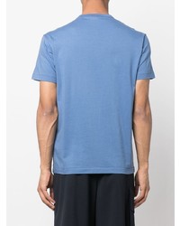 Мужская голубая футболка с круглым вырезом с принтом от Champion