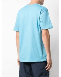 Мужская голубая футболка с круглым вырезом с принтом от Supreme