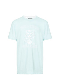 Мужская голубая футболка с круглым вырезом с принтом от GUILD PRIME