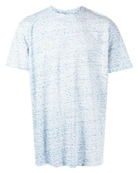 Мужская голубая футболка с круглым вырезом с принтом от John Elliott