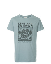 Мужская голубая футболка с круглым вырезом с принтом от Kent & Curwen