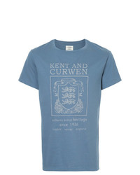 Мужская голубая футболка с круглым вырезом с принтом от Kent & Curwen