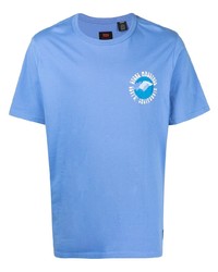 Мужская голубая футболка с круглым вырезом с принтом от Levi's