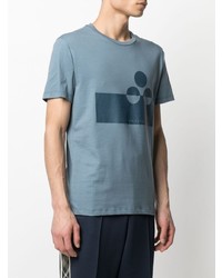 Мужская голубая футболка с круглым вырезом с принтом от Peuterey
