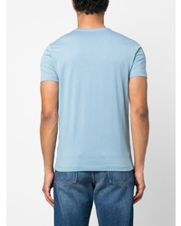 Мужская голубая футболка с круглым вырезом с принтом от Iceberg