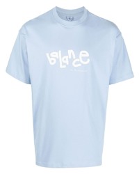 Мужская голубая футболка с круглым вырезом с принтом от Objects IV Life