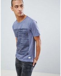 Мужская голубая футболка с круглым вырезом с принтом от ONLY & SONS
