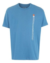 Мужская голубая футболка с круглым вырезом с принтом от OSKLEN