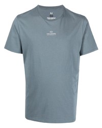 Мужская голубая футболка с круглым вырезом с принтом от Parajumpers