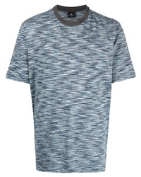 Мужская голубая футболка с круглым вырезом с принтом от PS Paul Smith