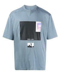 Мужская голубая футболка с круглым вырезом с принтом от Unravel Project