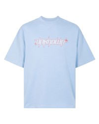 Мужская голубая футболка с круглым вырезом со звездами от Unknown UK