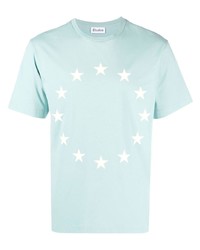 Мужская голубая футболка с круглым вырезом со звездами от Études