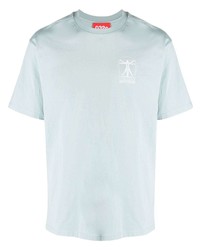 Мужская голубая футболка с круглым вырезом от 032c