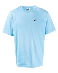 Мужская голубая футболка с круглым вырезом от AAPE BY A BATHING APE