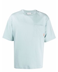 Мужская голубая футболка с круглым вырезом от Acne Studios