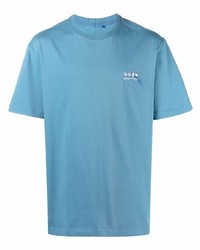 Мужская голубая футболка с круглым вырезом от Ader Error