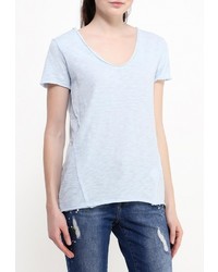 Женская голубая футболка с круглым вырезом от adL