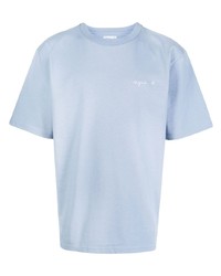Мужская голубая футболка с круглым вырезом от agnès b.