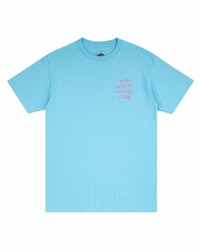 Мужская голубая футболка с круглым вырезом от Anti Social Social Club
