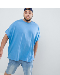 Мужская голубая футболка с круглым вырезом от ASOS DESIGN