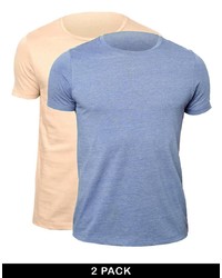 Мужская голубая футболка с круглым вырезом от Asos