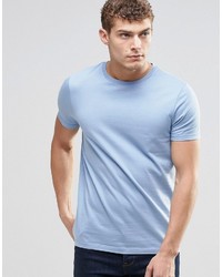 Мужская голубая футболка с круглым вырезом от Asos