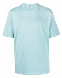 Мужская голубая футболка с круглым вырезом от Auralee