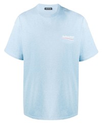 Мужская голубая футболка с круглым вырезом от Balenciaga