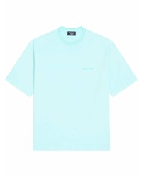 Мужская голубая футболка с круглым вырезом от Balenciaga