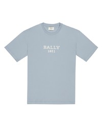 Мужская голубая футболка с круглым вырезом от Bally